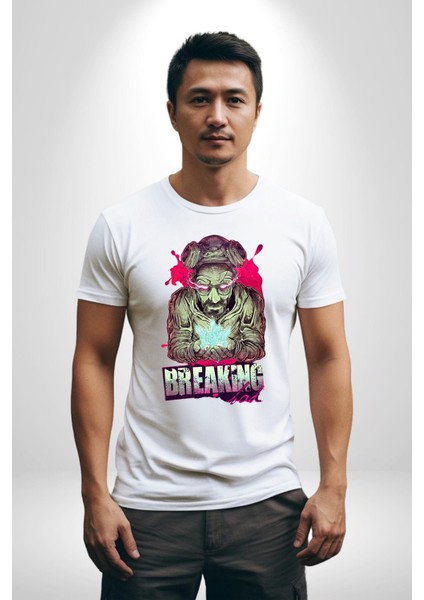Breaking Bad Kadın Erkek Unisex Beyaz Organik Baskılı T-Shirt Penye Yüksek Kalite