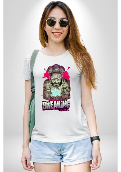 Breaking Bad Kadın Erkek Unisex Beyaz Organik Baskılı T-Shirt Penye Yüksek Kalite fırsatları