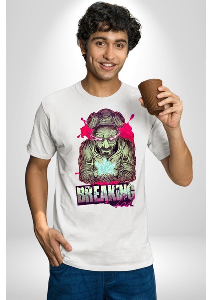 Breaking Bad Kadın Erkek Unisex Beyaz Organik Baskılı T-Shirt Penye Yüksek Kalite indirimleri