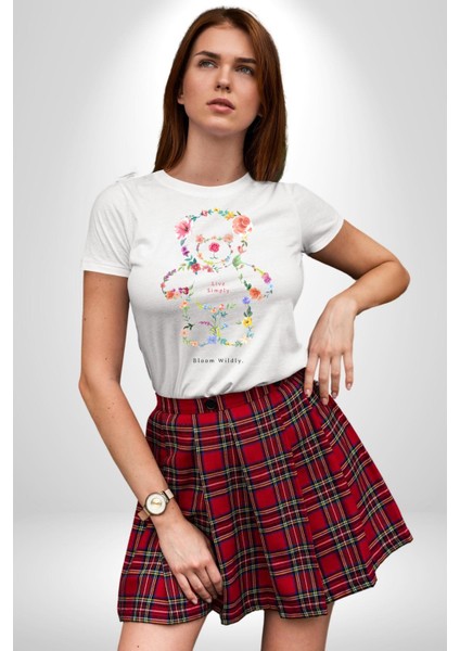 Sadece Yaşamak Kadın Erkek Unisex Beyaz Organik Baskılı T-Shirt Penye Yüksek Kalite fırsatları