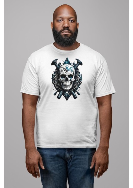Kuru Kafa Yapay Zeka Tasarım Kadın Erkek Unisex Beyaz Organik Baskılı T-Shirt Penye Yüksek Kalite fırsatları