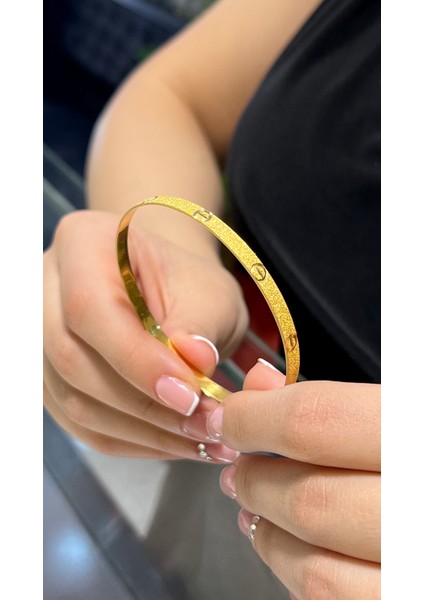 10 Gr (Gram) Çivi Desenli Simli Kibrit Çöpü Bilezik 22 Ayar Altın Yatırımlık İşçiliksiz