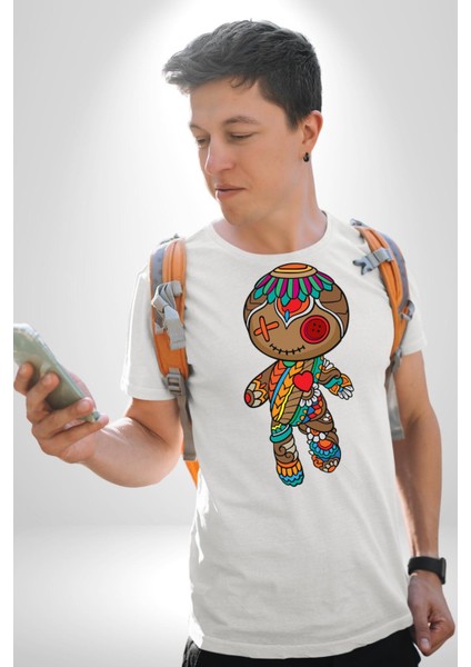 Voofoo Bebeği Doll Doldurulmuş Bebek Kadın Erkek Unisex Beyaz Organik Baskılı T-Shirt Penye Yüksek Kalite fiyatları