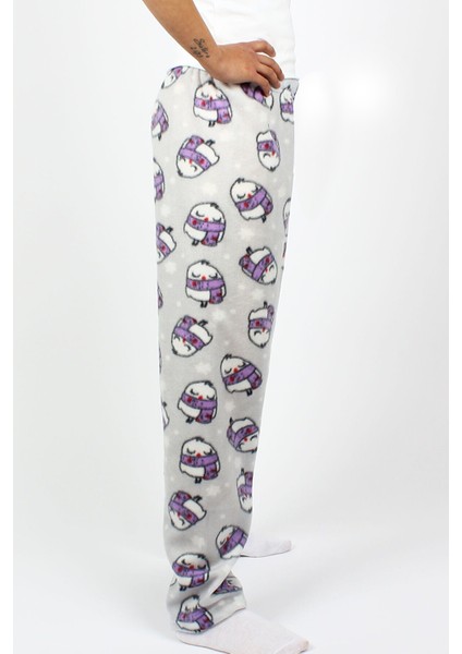 Cepsiz Kışlık Polar Kadın Pijama Altı Tek Alt JE22
