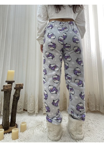 Cepsiz Kışlık Polar Kadın Pijama Altı Tek Alt JE22