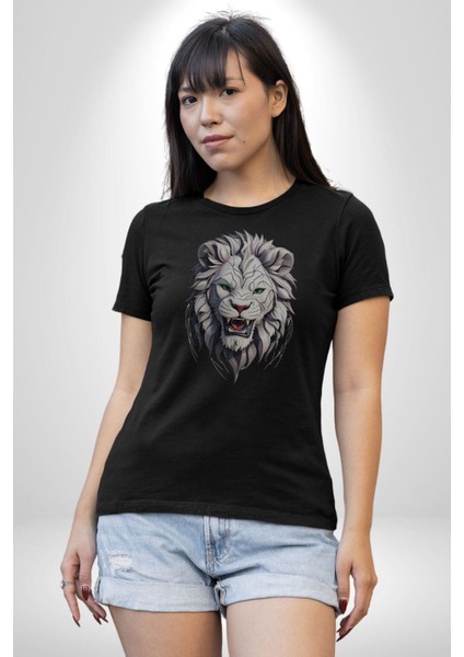 Siyah Kaplan Kükreme Kadın Erkek Unisex Siyah Organik Baskılı T-Shirt Penye Yüksek Kalite fiyatları