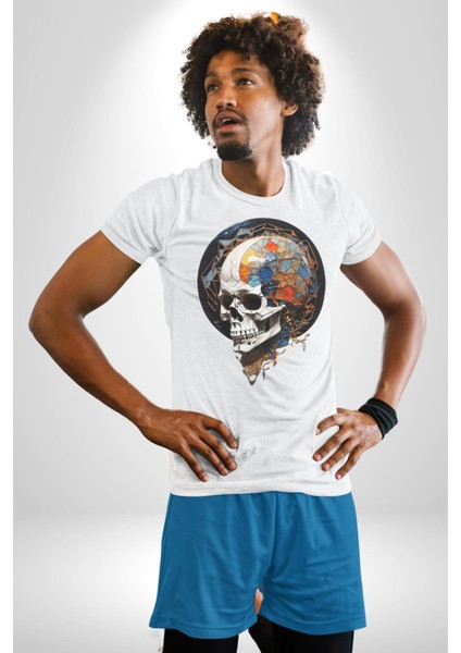 Kuru Kafa Kristal Kadın Erkek Unisex Beyaz Organik Baskılı T-Shirt Penye Yüksek Kalite fiyatları