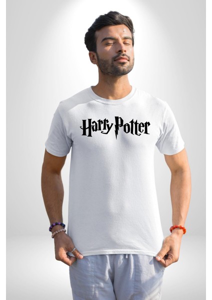 Harry Potter Kadın Erkek Unisex Beyaz Organik Baskılı T-Shirt Penye Yüksek Kalite