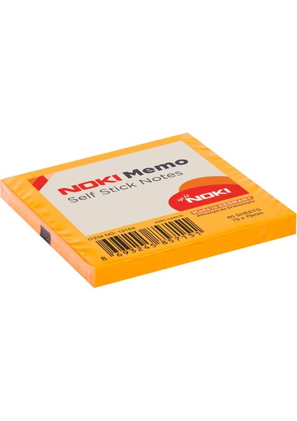 Memo 75 x 75 mm Yapışkanlı Not Kağıdı 80 Yaprak Turuncu 12 Adet 12164