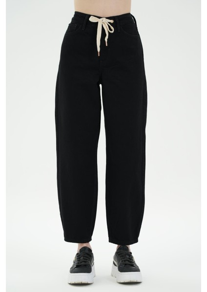 Ariana Siyah Beli Lastikli Mom Jean Pantolon C 4525-163 fiyatları