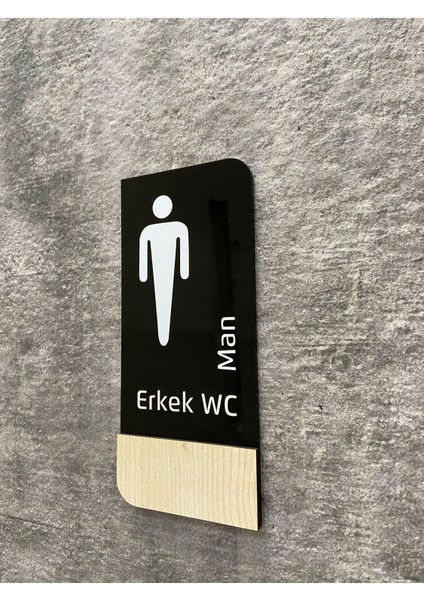 Timber Serisi Bay Wc Yönlendirme Levhası
