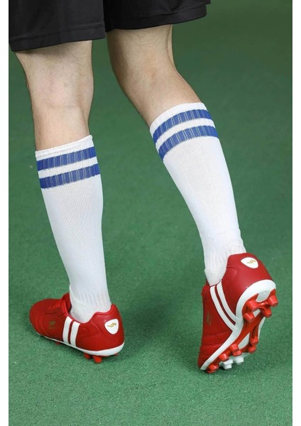 Kırmızı Futbol Krampon Yetişkinler İçin Microfiber Malzeme ile 13256 FG Modeli modelleri
