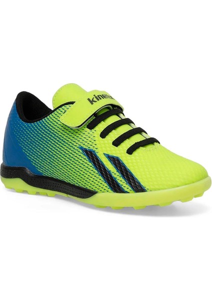 Enta Neon Yeşil Mavi Siyah Çocuk Halı Saha Spor Ayakkabı V1
