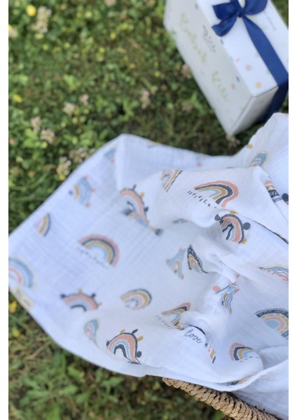 Rainbow Organik 4 Kat Müslin Battaniye modelleri