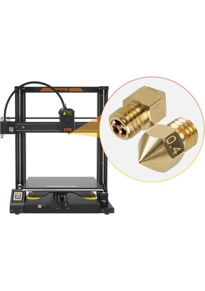Creality Ender 3 PRO-V2-CR10 Cht Pirinç Nozzle(0.4mm)