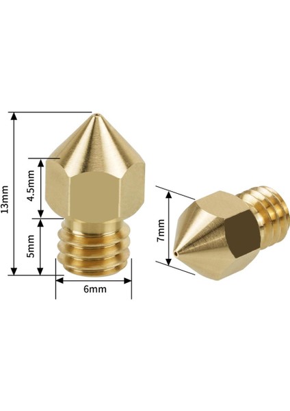 Creality Ender 3 PRO-V2-CR10 Cht Pirinç Nozzle(0.4mm)