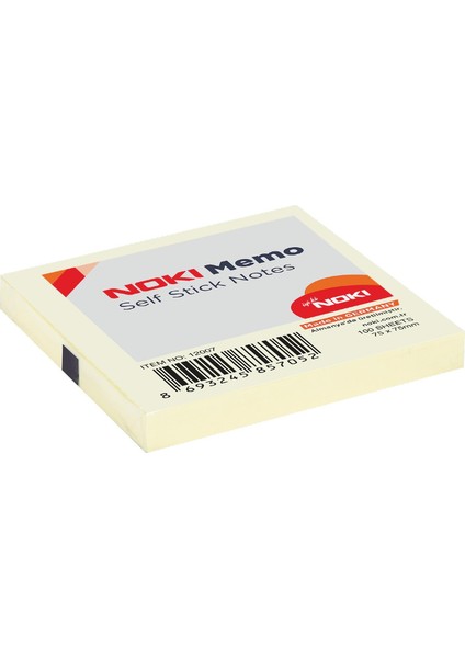 Memo 75 x 75 mm Yapışkanlı Not Kağıdı 100 Yaprak Sarı 12 Adet 12007