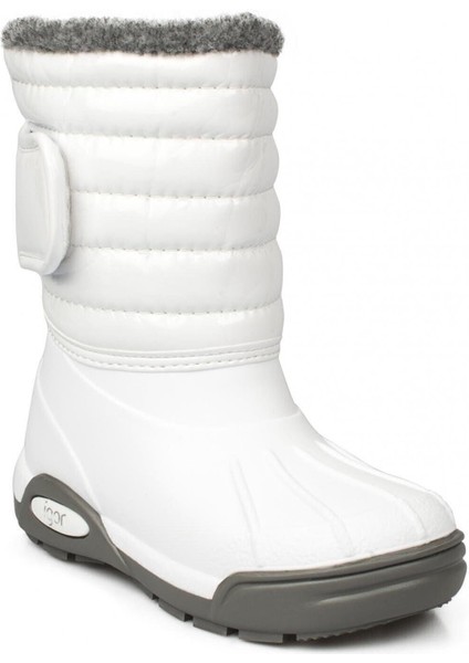 Topo Ski Charol Blanco Çocuk Kürklü Beyaz Anorak Çizme W10168-001 V2