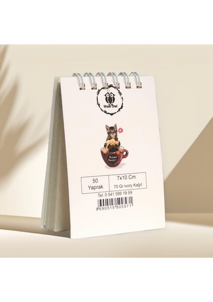 Mini Defter A7 50 Yaprak Karton Kapak 70 gr Konsept Defter