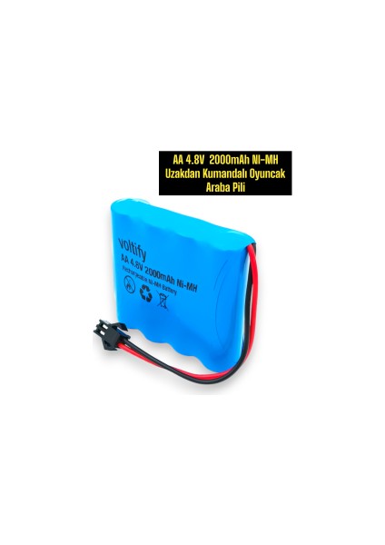 4.8V | 2000 Mah | Aa | Ni-Mh | Oyuncak Araba Pili