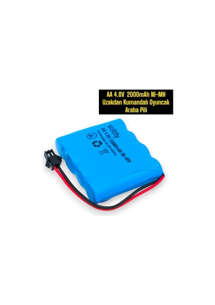 4.8V | 2000 Mah | Aa | Ni-Mh | Oyuncak Araba Pili