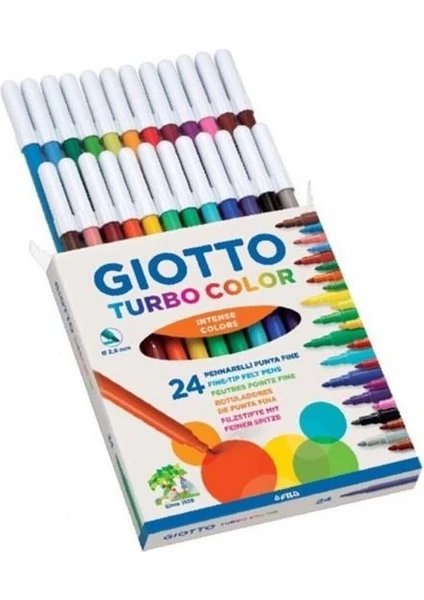 Turbo Color 24 Renk Kutu Keçeli Kalem