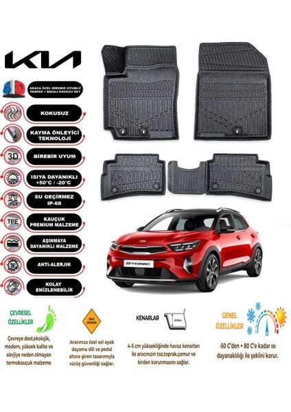 Kia Stonic 2024 Model 4d Araca Özell Havuzlu Paspas Takımı