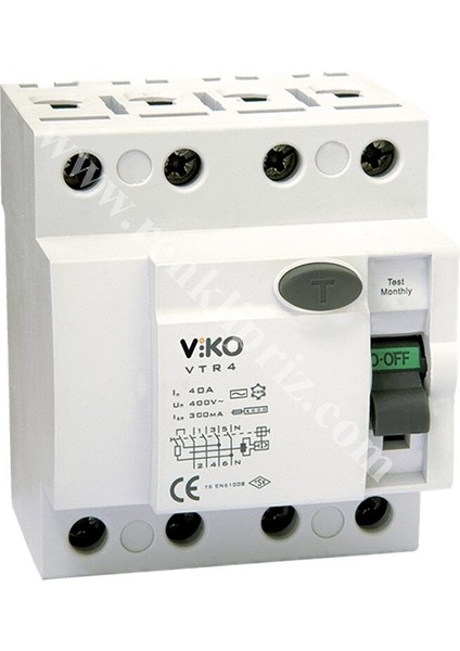 Kaçak Akım Koruma Rölesi 4P 80A 300Ma