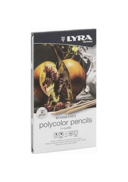 Rembrandt Polycolor Pencils Metal Kutulu 12'li Kuru Boya Kalem Seti