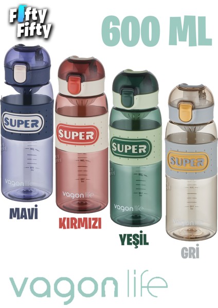 600 ml Rahat Içim Pipetsiz Kulplu Kaydırmaz Gövde Su Matarası fırsatları