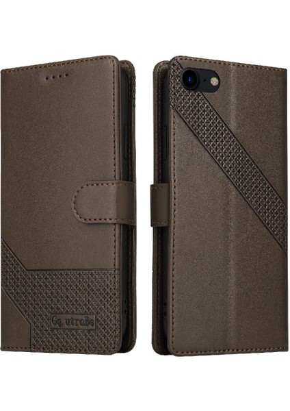 Iphone 7/8 Kickstand Premium Deri Üç Kart Yuvaları Için Flip Case (Yurt Dışından)
