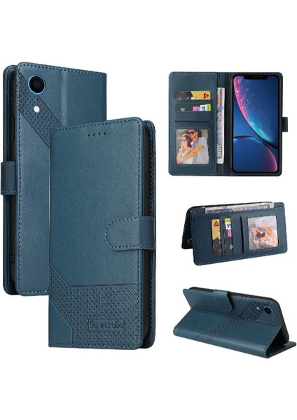 Iphone Xr Kickstand Üç Kart Yuvaları Premium Deri Için Flip Case (Yurt Dışından)