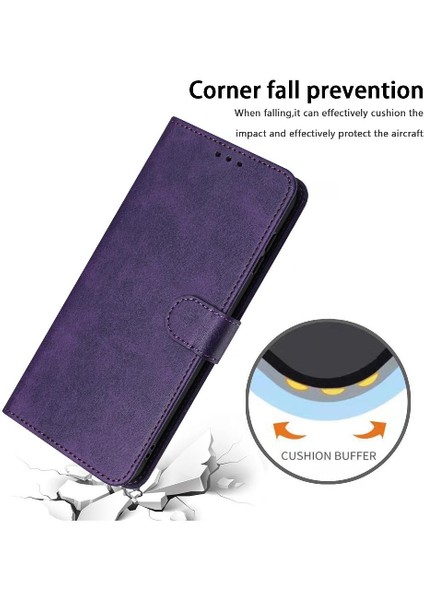 Toka Saf Renk Pu Deri ile Google Piksel 9 Pro Için Flip Case (Yurt Dışından)