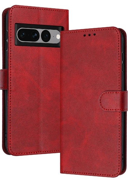 Toka ile Kart Yuvası ile Google Piksel 7 Pro Saf Renk Için Flip Case (Yurt Dışından)