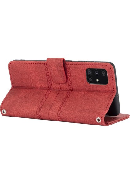 Samsung Galaxy A51 4g Kickstand Pu Deri Cüzdan Kılıf Için Flip Case (Yurt Dışından)
