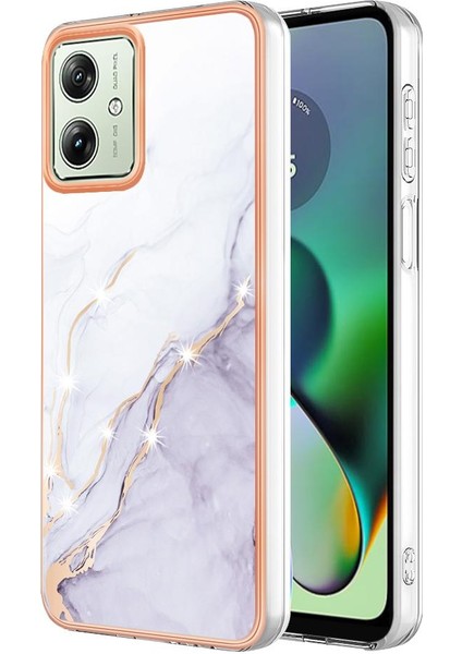 Motorola Moto G54 5g Yumuşak Tampon Ince Tpu Koruma Mermer (Yurt Dışından)
