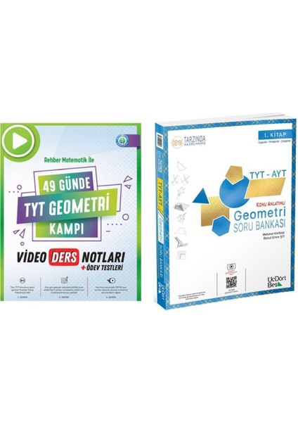 TYT AYT Geometri Soru Bankası ve Rehber Matematik 49 Günde TYT Geometri Video Ders Notları