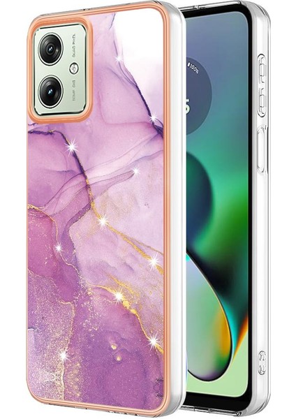 Motorola Moto G54 5g Yumuşak Tampon Ince Tpu Koruma Mermer (Yurt Dışından)