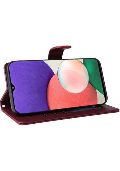 Samsung Galaxy A22 5g Için Flip Case Darbeye Basit Iş Cüzdan (Yurt Dışından) modelleri