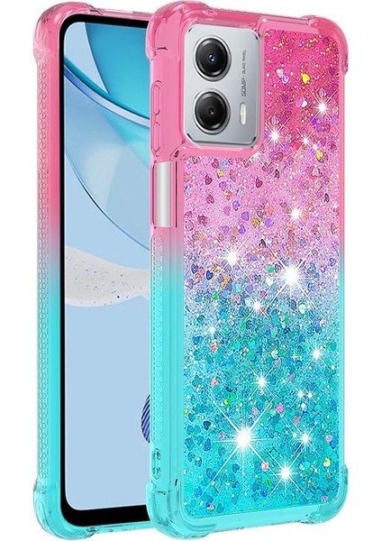 Motorola Moto G 5g Için Kılıf 2023 Sıvı Glitter Komik Bling Parlak Kristal (Yurt Dışından)