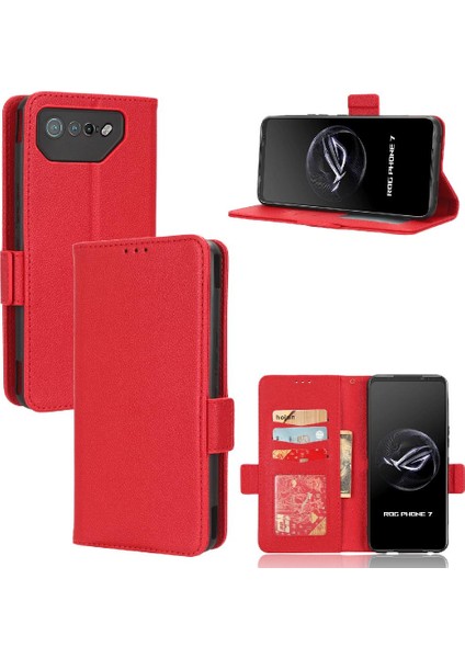 Asus Rog Telefon 7 Için Kılıf Yan Toka Cüzdan Kart Yuvaları Tutucu Manyetik Pu (Yurt Dışından)