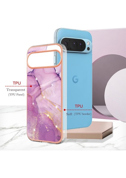 Google Piksel 9 Pro 5g Mermer Desen Ince Tpu Yumuşak Tampon Için Kılıf (Yurt Dışından) modelleri