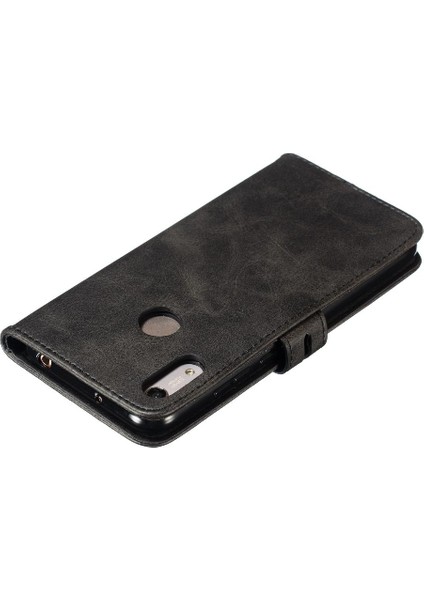 Cüzdan Kılıf Için Huawei Y6 2019 Kabartmalı Kart Tutucu Kickstand Tüm Yuvarlak (Yurt Dışından) fırsatları