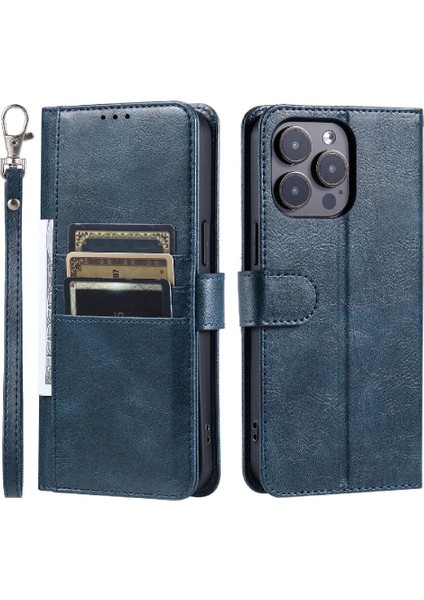 Iphone 12 Için Flip Case Pro Max Cüzdan Pu Deri 6 Kart Yuvaları Kickstand (Yurt Dışından)