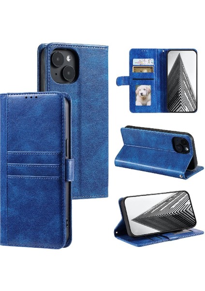 Iphone 15 Için Flip Case Artı Cüzdan Kickstand Pu Deri 6 Kart Yuvaları (Yurt Dışından)