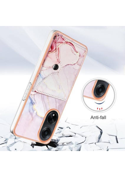 Oppo A98 Kart Yuvaları Için Kılıf Yumuşak Tpu Tampon Mermer Ince Cüzdan (Yurt Dışından) fırsatları