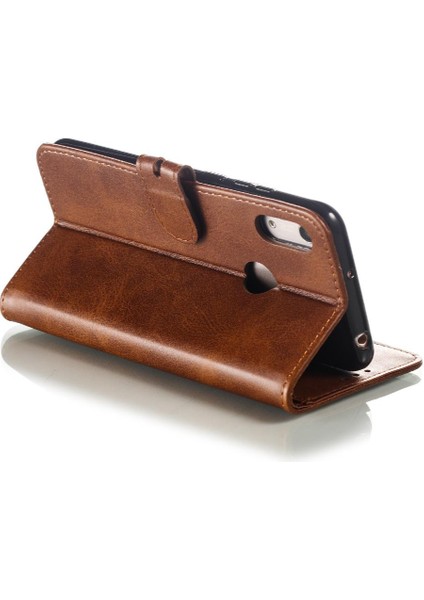 Cüzdan Kılıf Için Huawei Y6 2019 Kabartmalı Kart Tutucu Kickstand Tüm Yuvarlak (Yurt Dışından) indirimleri
