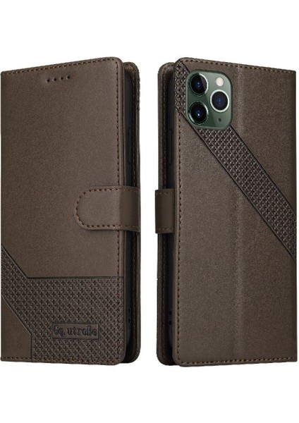Iphone 11 Pro Kickstand Premium Deri Üç Kart Yuvaları Için Flip Case (Yurt Dışından)