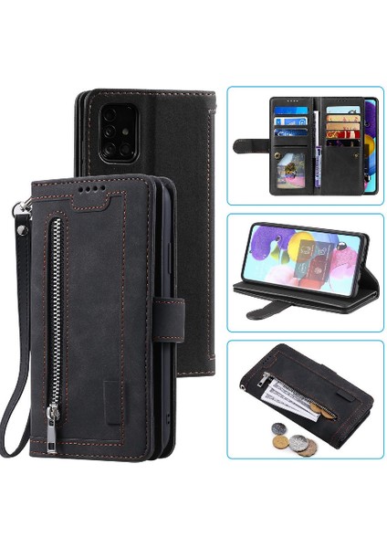 Xiaomi Redmi Not 10 Pro Max Için Flip Case 9 Kart Yuvaları Cüzdan Pu Deri (Yurt Dışından)