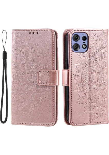 Motorola Moto Kenar 50 Pro Için Flip Case Cüzdan Kılıf Pu Deri Kickstand (Yurt Dışından)